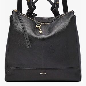 Fossil Elian Black Leather Women's backpack
